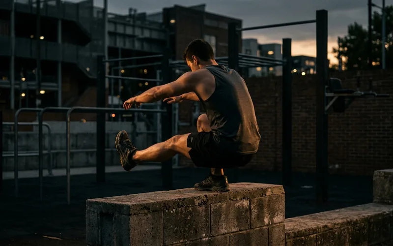 Athlète en pistol squat